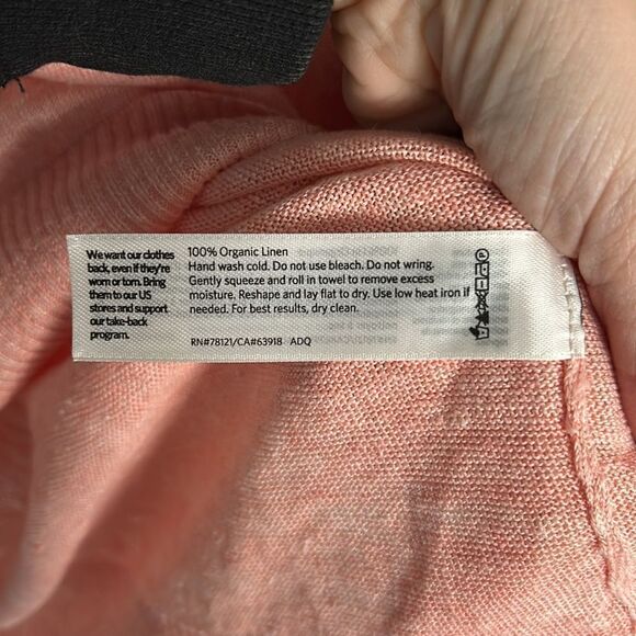 Eileen Fisher V-Neck Linen Box Top - Picture 6 of 8